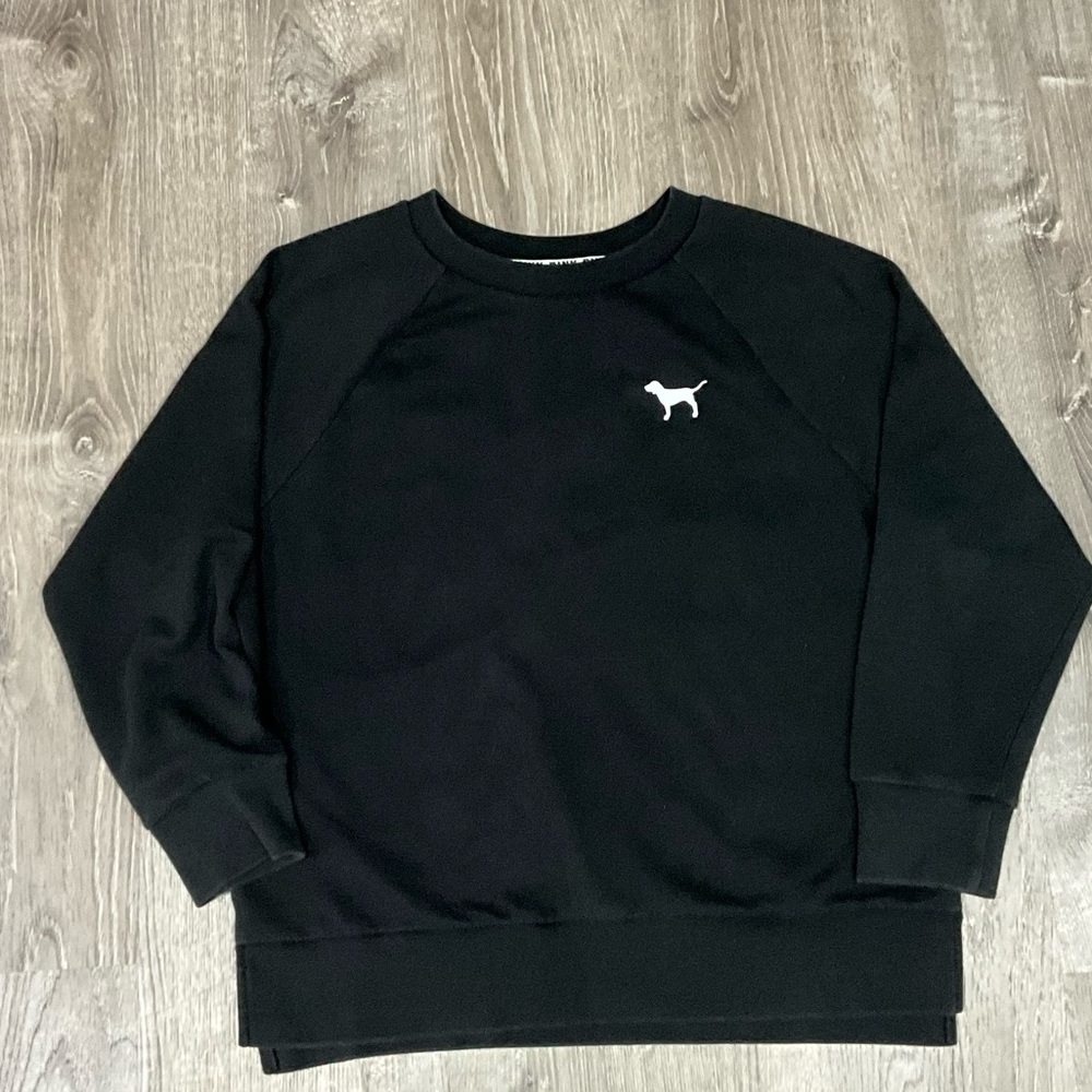 Victorias Secret PINK black Crewneck Sweater size m